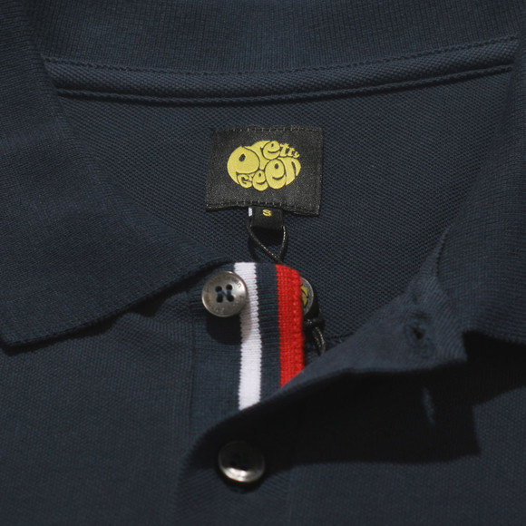 Pretty Green Mens Blue Pretty Green Navy Tipped Inner Placket & Pocket Polo main image