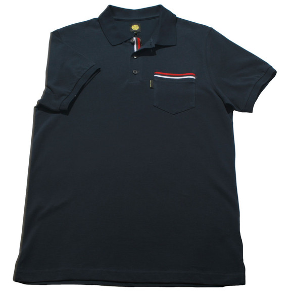Pretty Green Mens Blue Pretty Green Navy Tipped Inner Placket & Pocket Polo main image