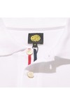 Pretty Green Mens White Pretty Green White  Tipped Inner Placket & Pocket Polo