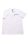 Pretty Green Mens White Pretty Green White  Tipped Inner Placket & Pocket Polo