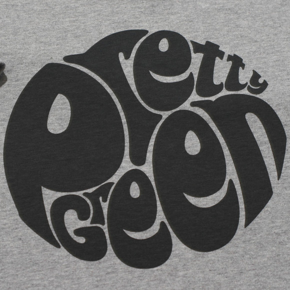 Pretty Green Mens Grey Pretty Green Light Grey Black Solid PG Print main image