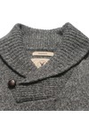 Gant Mens Grey Gant CV Lambswool Grey Shawlcollar Jumper