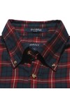 Gant Mens Blue Gant RE Navy/Red Creased Melange Check LS Shirt