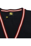 Pretty Green Mens Blue Pretty Green Navy/Red Tipped V Neck Cardigan
