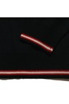 Pretty Green Mens Blue Pretty Green Tipped Navy/Red V Neck Merino Jumper