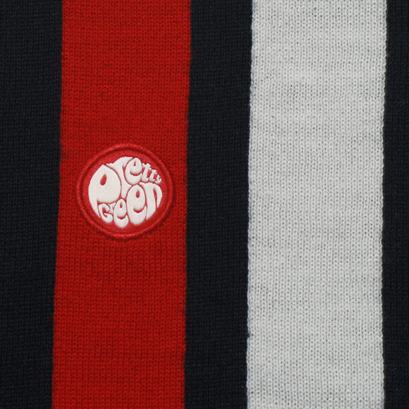 Pretty Green Mens Blue Pretty Green Navy/Red Turtle Neck Jumper main image