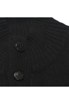 Pretty Green Mens Black Pretty Green Black Funnel Collar Cardigan