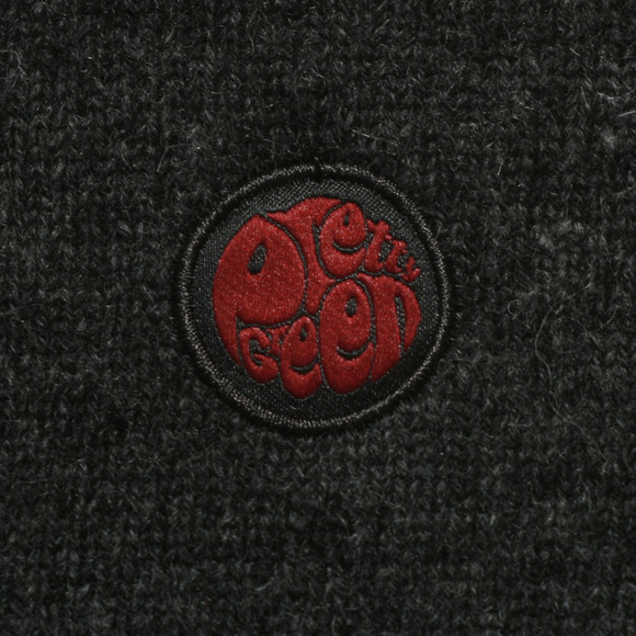 Pretty Green Mens Grey Pretty Green Charcoal V Neck Lambswool Jumper main image