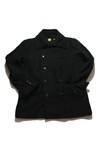 Pretty Green Mens Black Pretty Green Black Wool Zipped Pea Coat