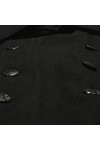 Pretty Green Mens Black Pretty Green Black Wool Zipped Pea Coat
