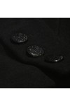 Pretty Green Mens Black Pretty Green Black Wool Zipped Pea Coat
