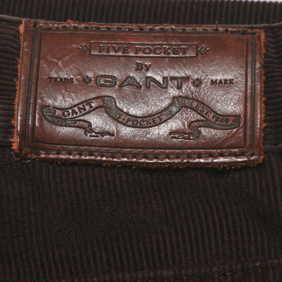 Gant Mens Brown Gant Stone Black Coffee Washed Cord Jean main image
