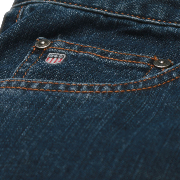 Gant Mens Blue Gant Long Island Jason Mid Wash Jean main image