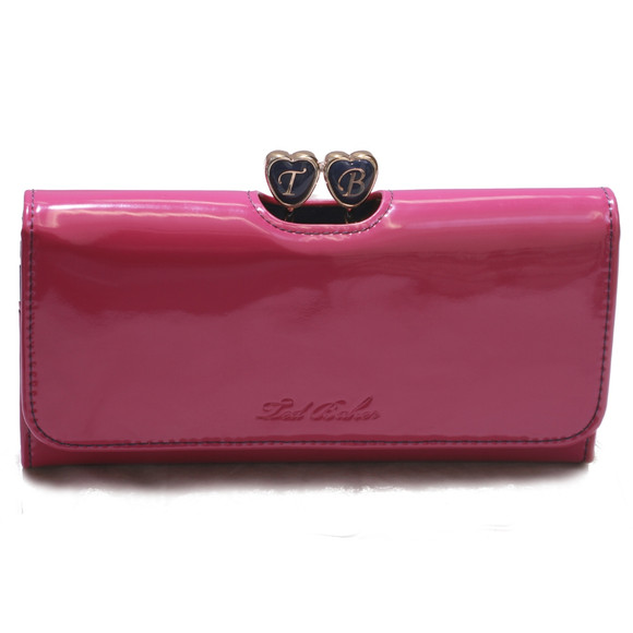 Ted Baker Womens Purple Ted Baker Ronnee Enamel Heart Bobble Matinee Purse - Purple #1