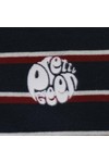 Pretty Green Mens Blue Pretty Green Navy Striped Jersey Polo