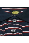 Pretty Green Mens Blue Pretty Green Navy Striped Jersey Polo