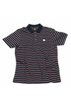 Pretty Green Mens Blue Pretty Green Navy Striped Jersey Polo