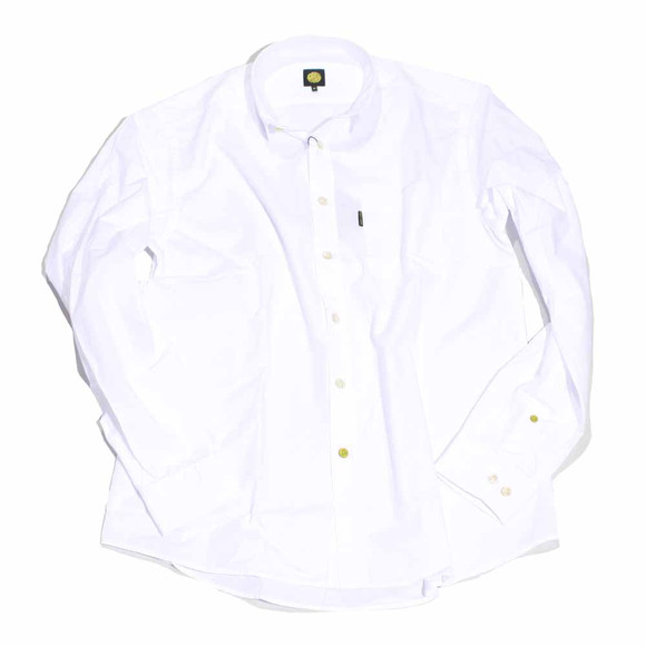 Pretty Green Mens White Pretty Green White LS Penny Collar Shirt main image