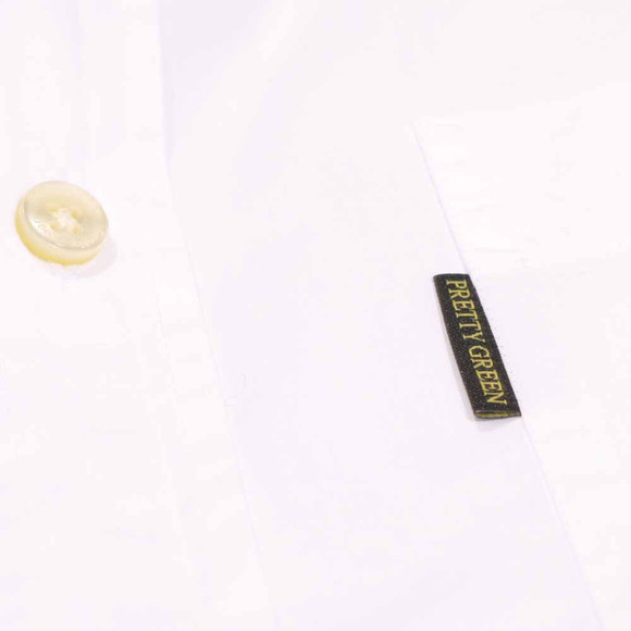 Pretty Green Mens White Pretty Green White LS Penny Collar Shirt main image