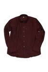 Pretty Green Mens Red Pretty Green Burgundy LS Penny Collar Shirt