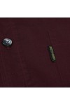 Pretty Green Mens Red Pretty Green Burgundy LS Penny Collar Shirt