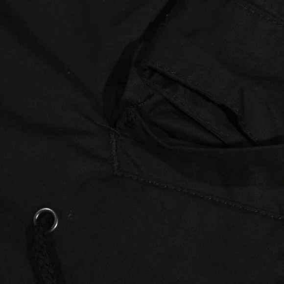 Pretty Green Mens Black Pretty Green Black Fur Hooded Parka main image