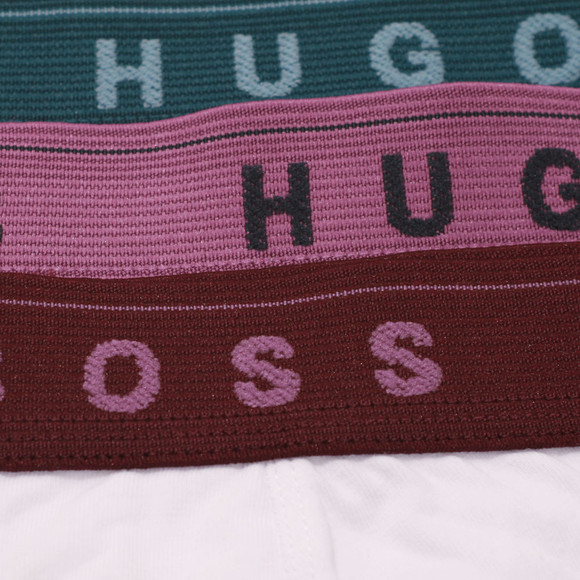 BOSS Bodywear Mens White Hugo White/Purple 3 Pack Boxer #2
