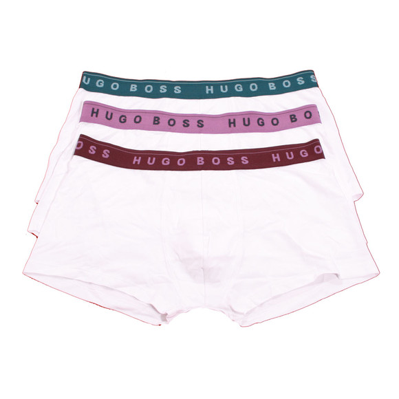 BOSS Bodywear Mens White Hugo White/Purple 3 Pack Boxer #1