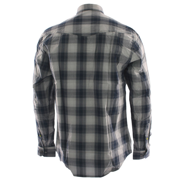 Pretty Green Mens Blue Pretty Green LS Western Shirt main image