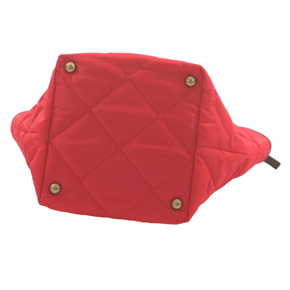 Barbour Lifestyle Womens Red Barbour Quilted Small Tote Bag - Red #3