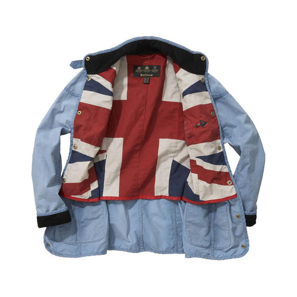 Barbour International Womens Blue Barbour Vintage International Jacket - Denim Blue main image