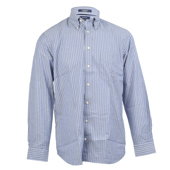 Gant Mens Blue Gant Cobalt Blue A P Dobby Stripe Oxford Shirt main image