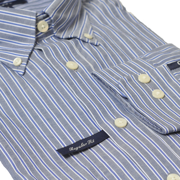 Gant Mens Blue Gant Cobalt Blue A P Dobby Stripe Oxford Shirt main image