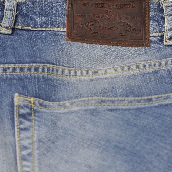 Gant Mens Blue Gant Mid Stone Wash Connecticut Comfort Fit Jean main image