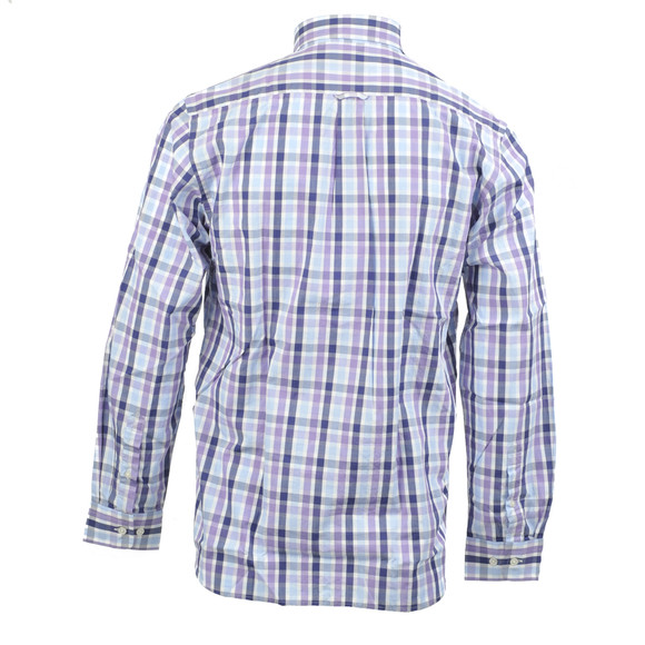 Gant Mens Purple Gant Purple/Blue A P Portofino Poplin Large Check Shirt main image