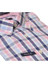 Gant Mens Pink Gant Pink/Blue A P Portofino Poplin Large Check Shirt
