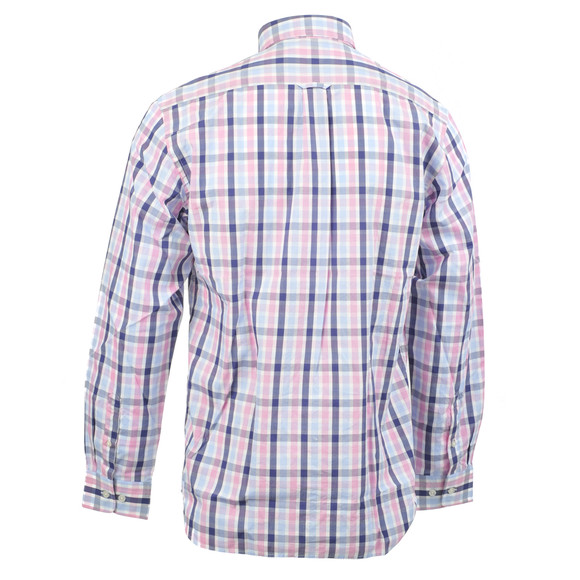 Gant Mens Pink Gant Pink/Blue A P Portofino Poplin Large Check Shirt main image