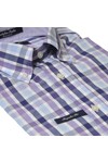 Gant Mens Purple Gant Purple/Blue A P Portofino Poplin Large Check Shirt