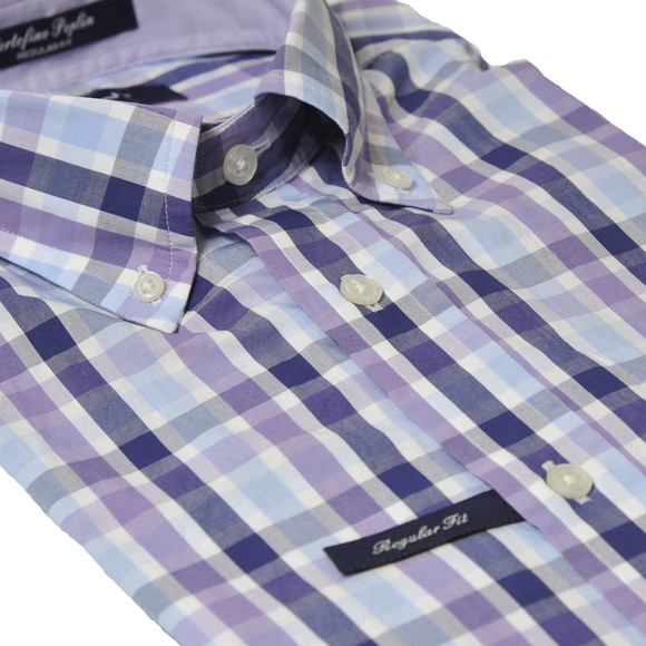 Gant Mens Purple Gant Purple/Blue A P Portofino Poplin Large Check Shirt main image