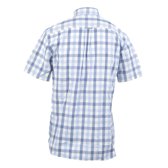 Gant Mens Blue Gant Capri Blue A P Melange Poplin BD SS Check Shirt main image