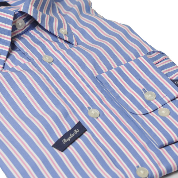 Gant Mens Red Gant Lobster A P Regent Poplin Stripe Shirt main image