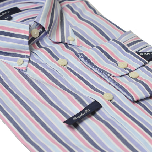 Gant Mens Red Gant Lobster A P Georgica Poplin Stripe Shirt main image