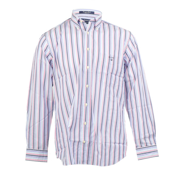 Gant Mens Red Gant Lobster A P Georgica Poplin Stripe Shirt main image