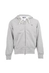 Gant Mens Grey Gant Grey Melange Basic Full Zip Hoody