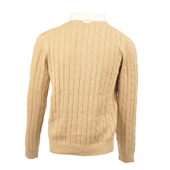 Gant Mens Yellow Gant Sand Cotton Cable Rugger main image