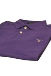 Gant Mens Purple Gant Dark Violet G N H Solid Pique Rugger Polo