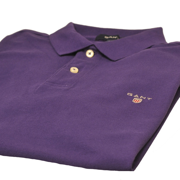 Gant Mens Purple Gant Dark Violet G N H Solid Pique Rugger Polo main image