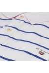 Gant Mens White Gant White A P Breton Stripe Pique Rugger Polo