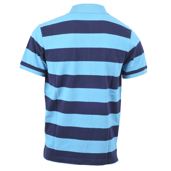 Gant Mens Blue Gant Dove Blue A  P Barstripe Pique Rugger Polo main image