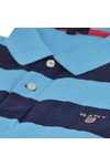 Gant Mens Blue Gant Dove Blue A P Barstripe Pique Rugger Polo